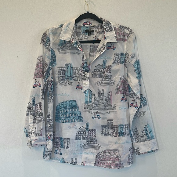 Talbots Tops - Talbots Petite Size M Long Sleeve Button Up Blouse